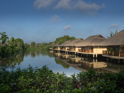 Bungalow-Anlage im Mekong-Delta