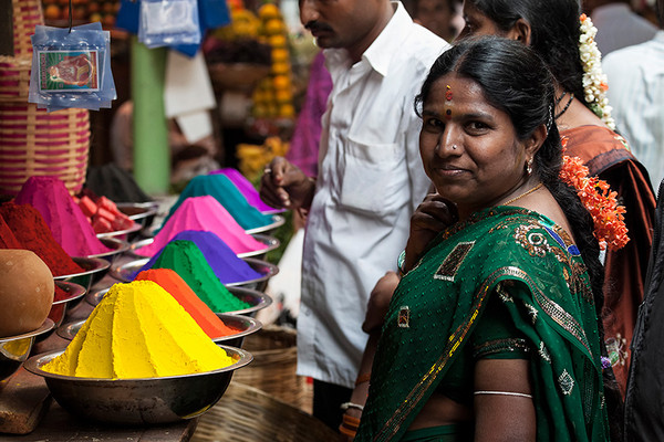 Indien Reise (Südindien)  Markt in Mysore
