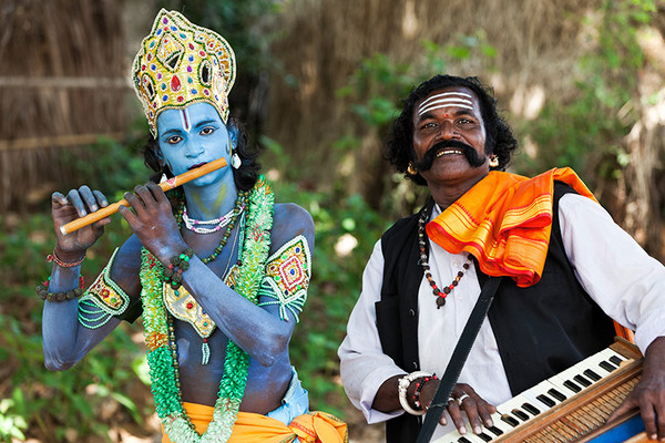 Indien Reise (Südindien)  Musikanten unterwegs