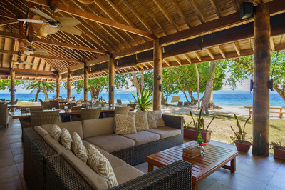 Das Restaurant der Anlage mit Blick zum Strand